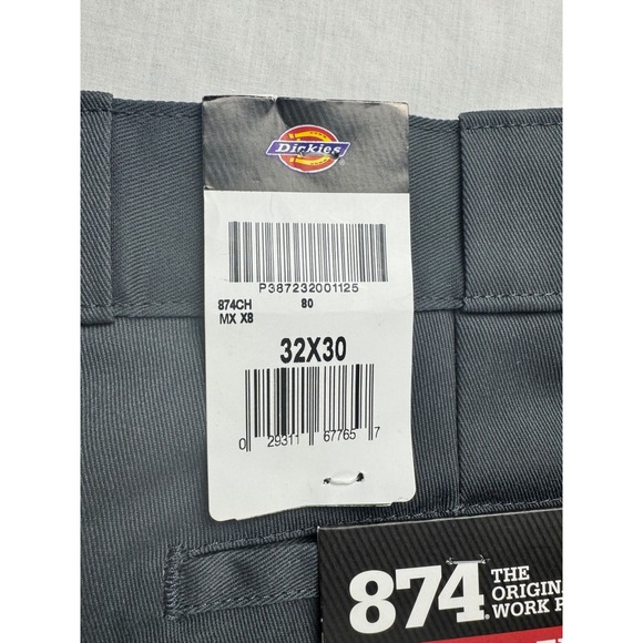 Dickies 874 Original Fit Work Pants Charcoal Gray Mens 32x30 Wrinkle Resistant - Picture 3 of 16